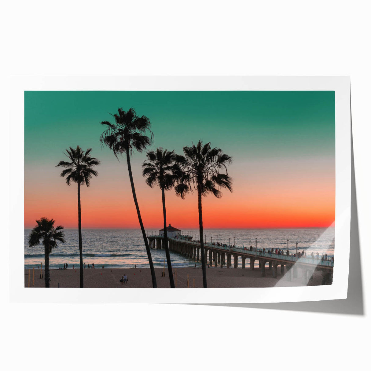 Extra large rolled print of vibrant Caribbean scenery with lush florals, ideal for art wall dining room decor.