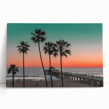 Black and white stretched canvas of Caribbean scenery, ideal for kitchen wall art.