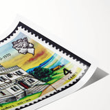 Extra large wall art featuring line art flowers in monochrome, printed on rolled canvas.