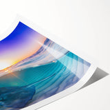 Extra large wall art featuring line art flowers in soft pastel shades on a rolled canvas.