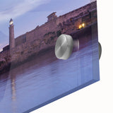 Large abstract wall art featuring a Caribbean Cuba scenery in vibrant colors on acrylic glass.