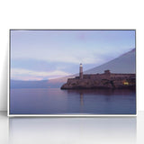 Mid-century modernist art depicting a vibrant Caribbean scene on a framed acrylic, ideal for nursery wall decor.