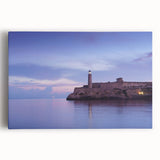 Black and white stretched canvas featuring a serene Caribbean beach scene, ideal for kitchen wall art.