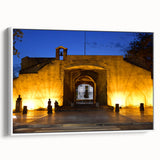 Framed canvas of a Dominican landscape with vibrant colors and vintage poster style, suitable for living room decor.