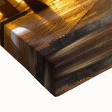 Large art of a black and white Caribbean landscape on stretched canvas, ideal for bedroom wall decor.