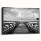 Black and white framed canvas depicting a vintage Puerto Rican landscape, ideal for bedroom wall art.
