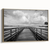 Framed canvas wall art of a vintage-style Puerto Rican landscape in black and gold tones, ideal for bedroom decor.
