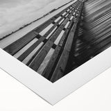 Art deco poster featuring a Caribbean scenery on rolled canvas, suitable for dining room wall art.