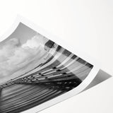 Extra large wall art featuring line art flowers in subtle hues on a rolled print, ideal for large living room decor.