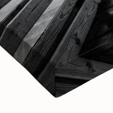 Large art of a black and white Puerto Rican landscape on stretched canvas, ideal for bedroom wall decor.