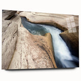 Acrylic print of a serene Caribbean Saint Lucia landscape, in soft blue and green tones.