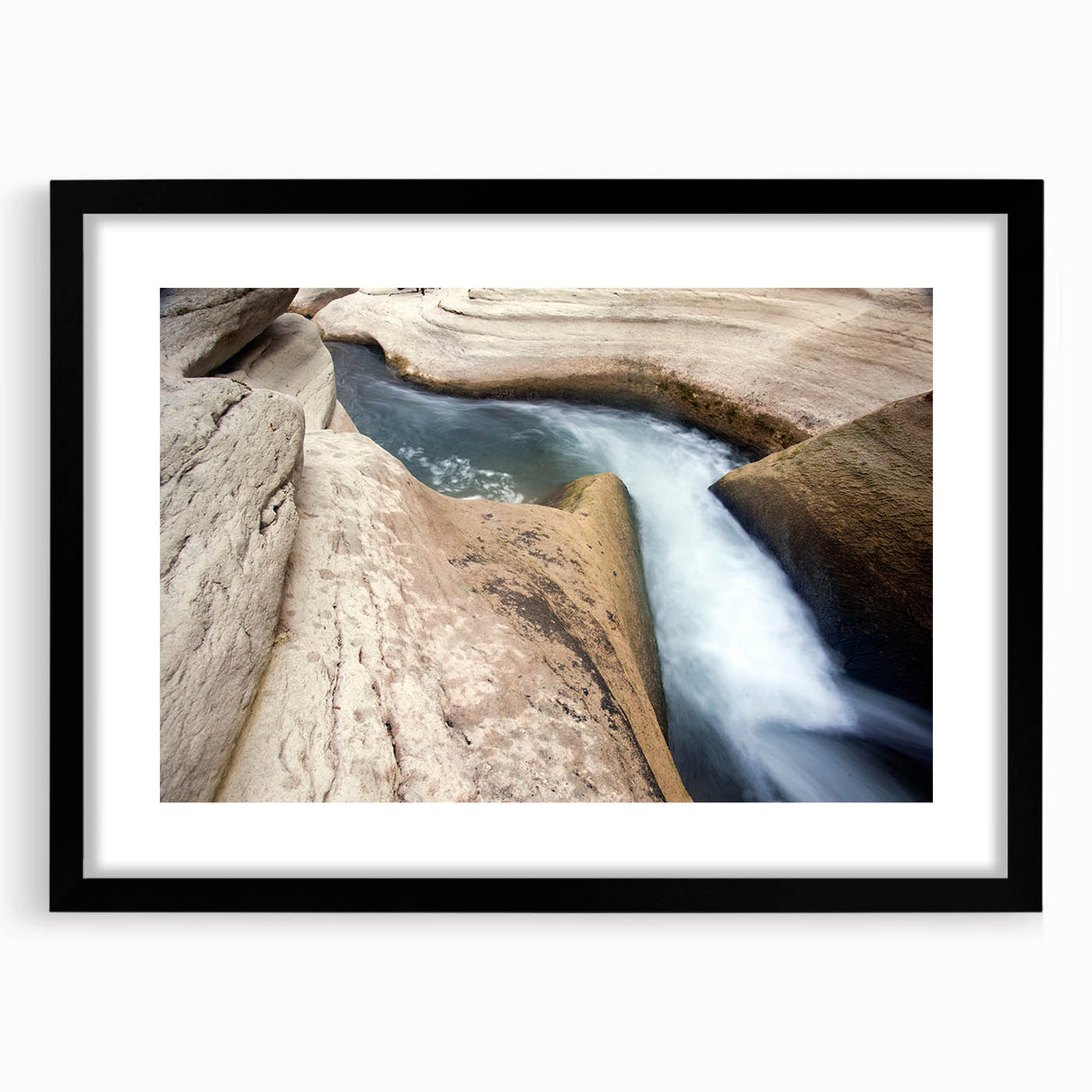 Extra large textured abstract art print depicting a vibrant Caribbean scene, framed in black, ideal for living room decor.