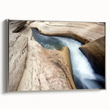 Framed canvas of a vintage-style landscape painting featuring the Saint Lucia scenery, with vibrant blues and greens.