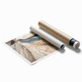 Extra large rolled print of a Caribbean Saint Lucia scenery with vibrant ocean and floral elements.