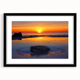 Extra large framed abstract art print featuring textured, colorful Caribbean scenery, ideal for living room decor.