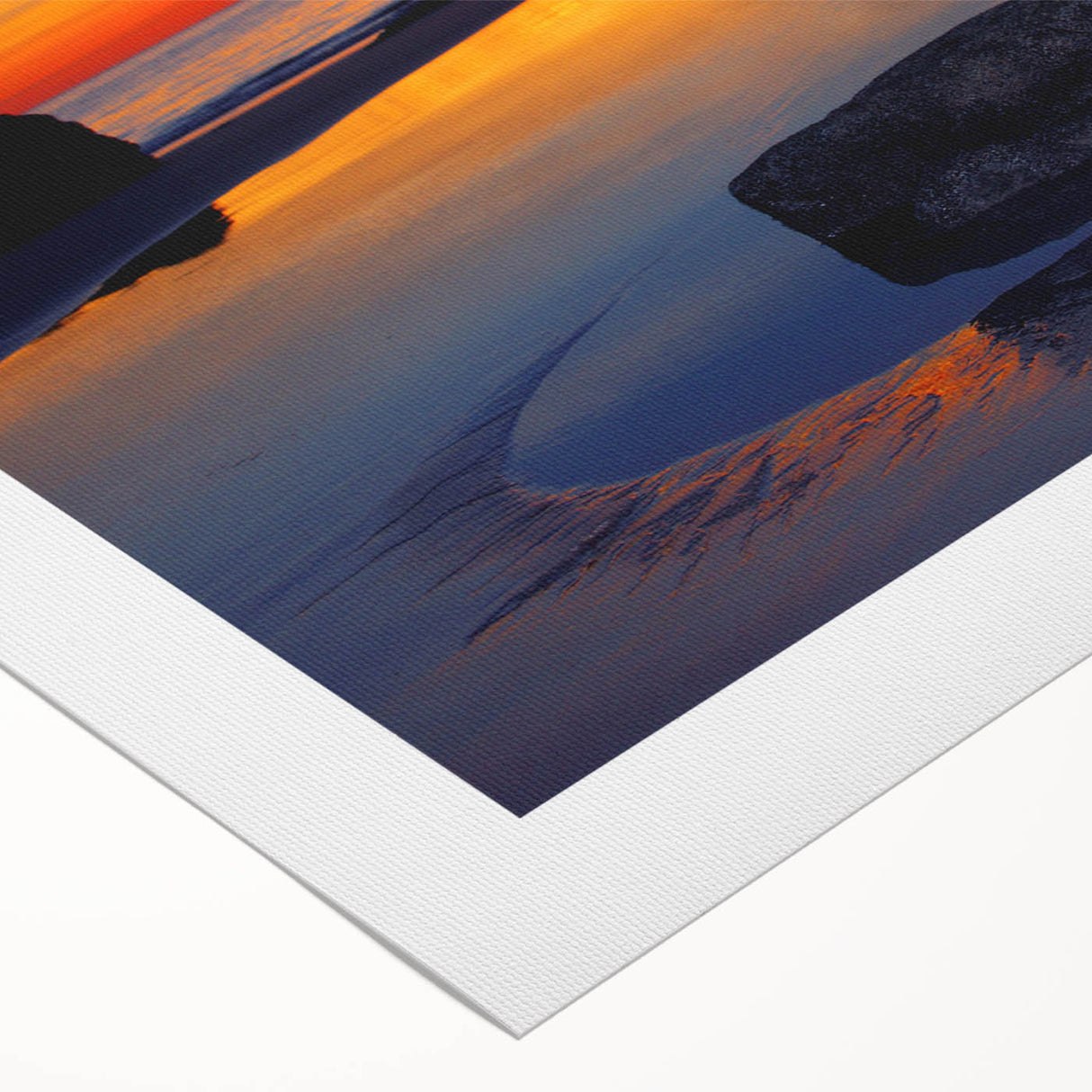Art deco poster depicting a serene Caribbean scene on rolled canvas, suitable for dining room wall art.