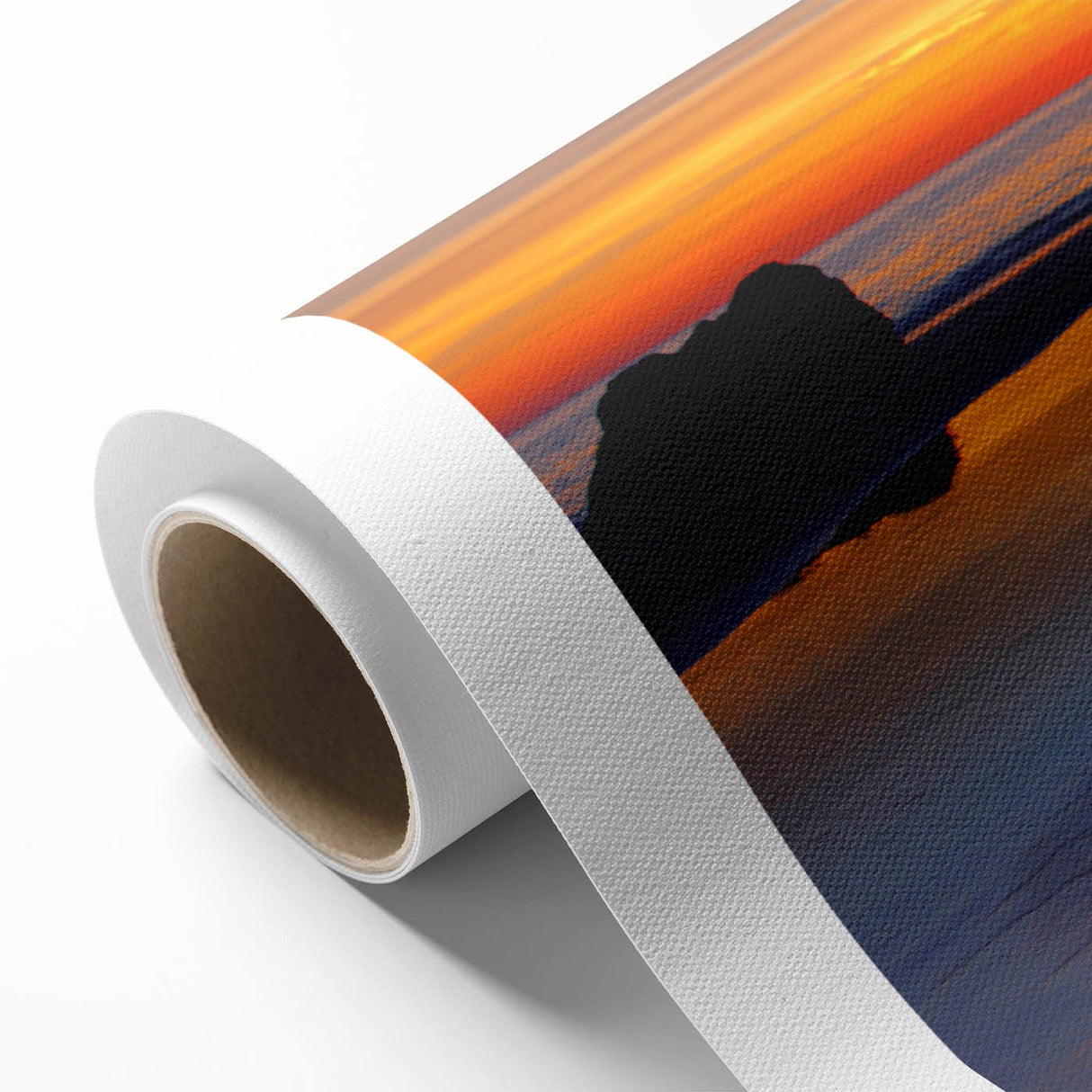 Art Deco style poster of a Caribbean scene on rolled canvas, featuring soft pastel colors, ideal for nursery wall art.