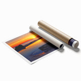 Extra large rolled print of Caribbean scenery with vibrant turquoise and green hues, ideal for classy bathroom wall art.