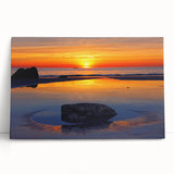 Black and white large art print of Caribbean scenery on stretched canvas, ideal for kitchen wall art.