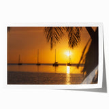 Extra large rolled print of the Caribbean Virgin Islands in pastel shades, ideal for art wall dining room.