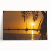 Black and white photograph of Caribbean Virgin Islands on stretched canvas, ideal for kitchen wall art.