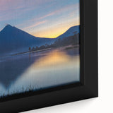 Framed canvas depicting a textured, colorful Central American landscape in black, ideal for extra large living room wall art.