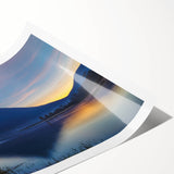 Extra large wall art featuring line art flowers in muted green and white tones on rolled canvas.