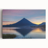 Black and white stretched canvas featuring a panoramic Costa Rican landscape, ideal for kitchen wall art.