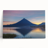 Black and white image of a Central American landscape on stretched canvas.