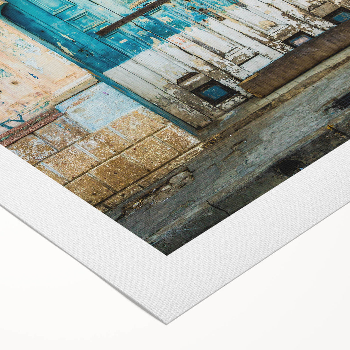 Art deco poster of a Central American scenery in pastel shades on rolled canvas, suitable for dining room wall art.
