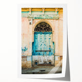 Extra large rolled print of a Central American landscape with vibrant green and blue tones, ideal for art wall dining room.