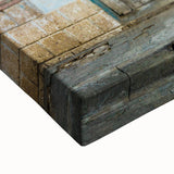 Black and white landscape painting of a Salvadoran rural scene on stretched canvas, suitable for bedroom wall art.