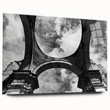 Large abstract wall art depicting a Central American landscape in vibrant earth tones on acrylic glass.