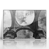 Art deco poster of a Central American scenery in Guatemala, framed in acrylic with white borders.