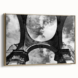 Framed canvas wall art featuring a vintage-style landscape of Central America with black and gold tones.