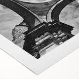 Art deco poster featuring a serene Guatemalan landscape on rolled canvas, ideal for dining room wall art.