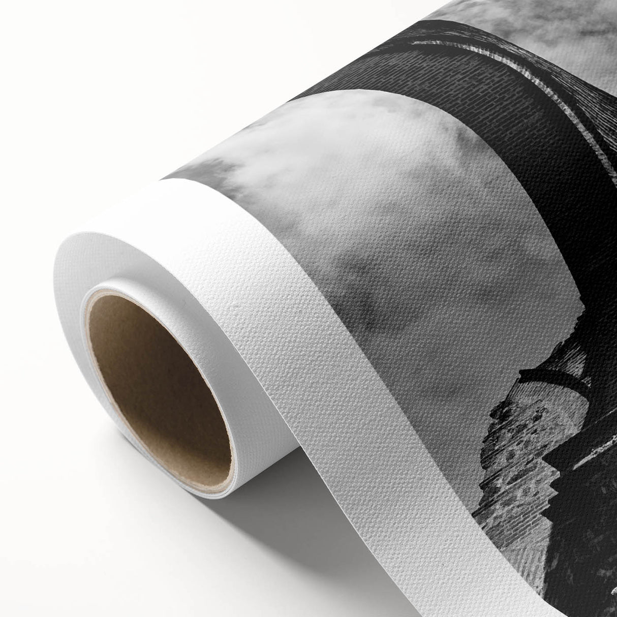 Art deco poster of a Central American scenery in muted earth tones on rolled canvas, ideal for nursery wall art.