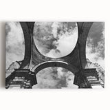 Large black and white photograph of a Guatemalan landscape on stretched canvas, ideal for kitchen wall art.