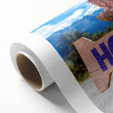 Art Deco style poster depicting a serene Central American landscape on rolled canvas, suitable for nursery wall art.