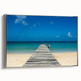 Framed canvas featuring a vintage-style landscape painting of Nicaragua with colorful art and black accents.