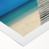 Art deco poster featuring a serene Nicaraguan landscape with soft blue and green tones on rolled canvas.