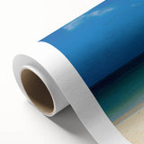 Art deco poster of a Central American scenery in pastel shades on rolled canvas, ideal for nursery wall art.