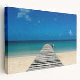 Large stretched canvas featuring a Central American landscape in earth tones, ideal for kitchen wall art.