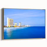 Black and white framed canvas of Central America scenery, ideal for kitchen wall art.