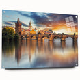 Acrylic glass print of a Czech Republic scenery in muted earth tones, suitable for bedroom or dining room decor.