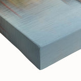 Black and white landscape art painting of a European Czech scenery on stretched canvas, ideal for bedroom wall art.