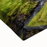 Black and white landscape art painting of a serene Danish coastline on large stretched canvas, suitable for bedroom decor.