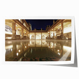 Extra large rolled print depicting a serene Bath, England scenery in soft pastel shades, ideal for art wall dining room.