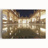 Black and white large art print of Bath, England on stretched canvas, ideal for kitchen wall art or bedroom ambiance.
