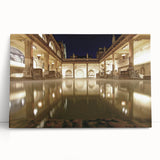Black and white large art print of Bath, England on stretched canvas, suited for kitchen wall art.